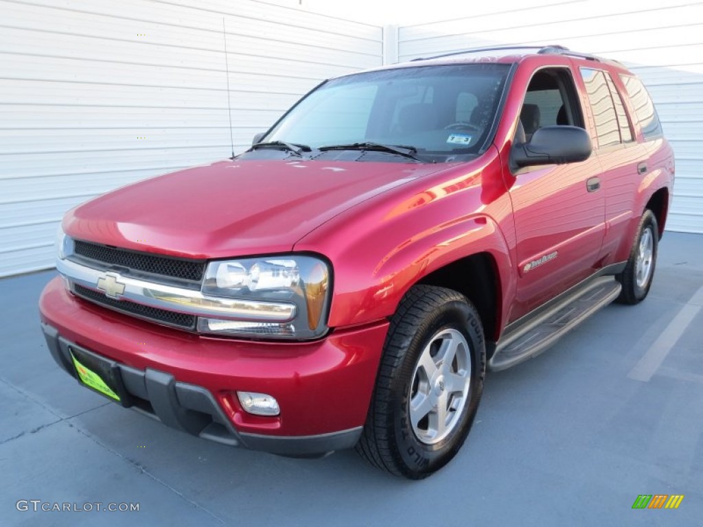 Majestic Red Metallic 2003 Chevrolet TrailBlazer LT Exterior Photo #73242594