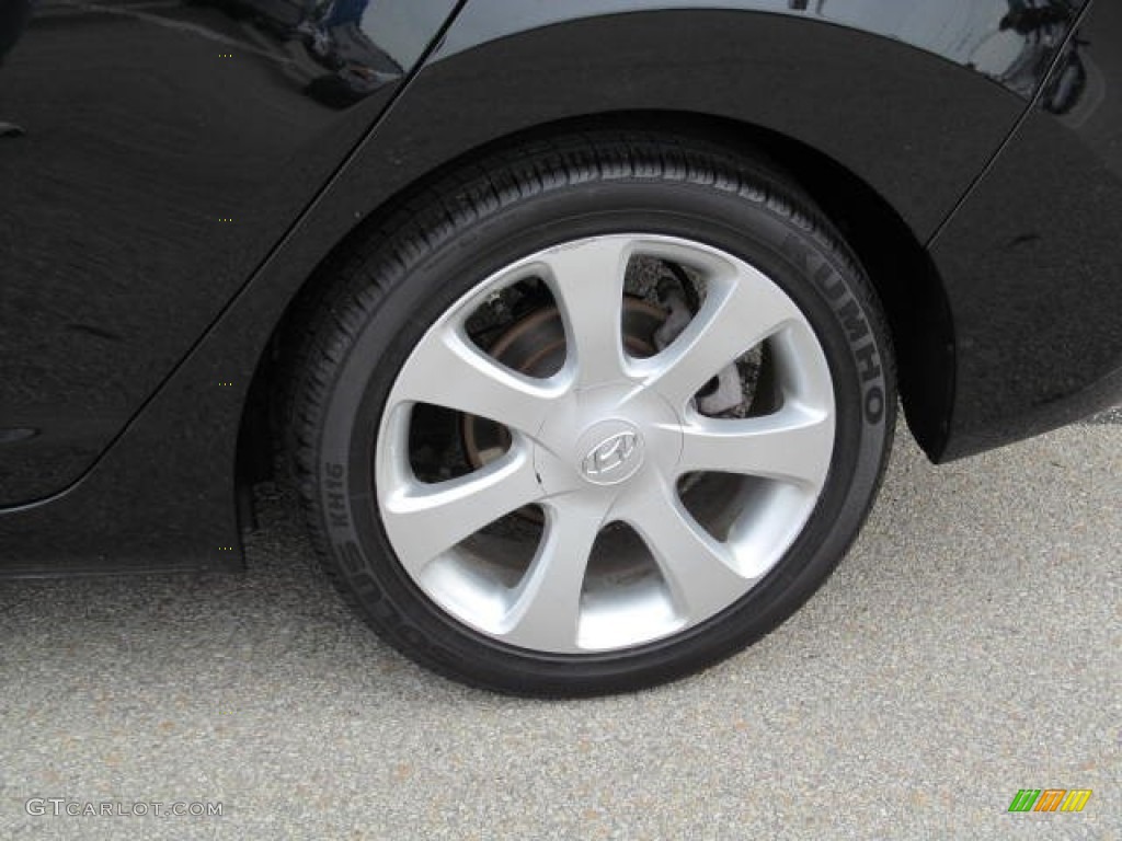2012 Elantra Limited - Midnight Black / Gray photo #4