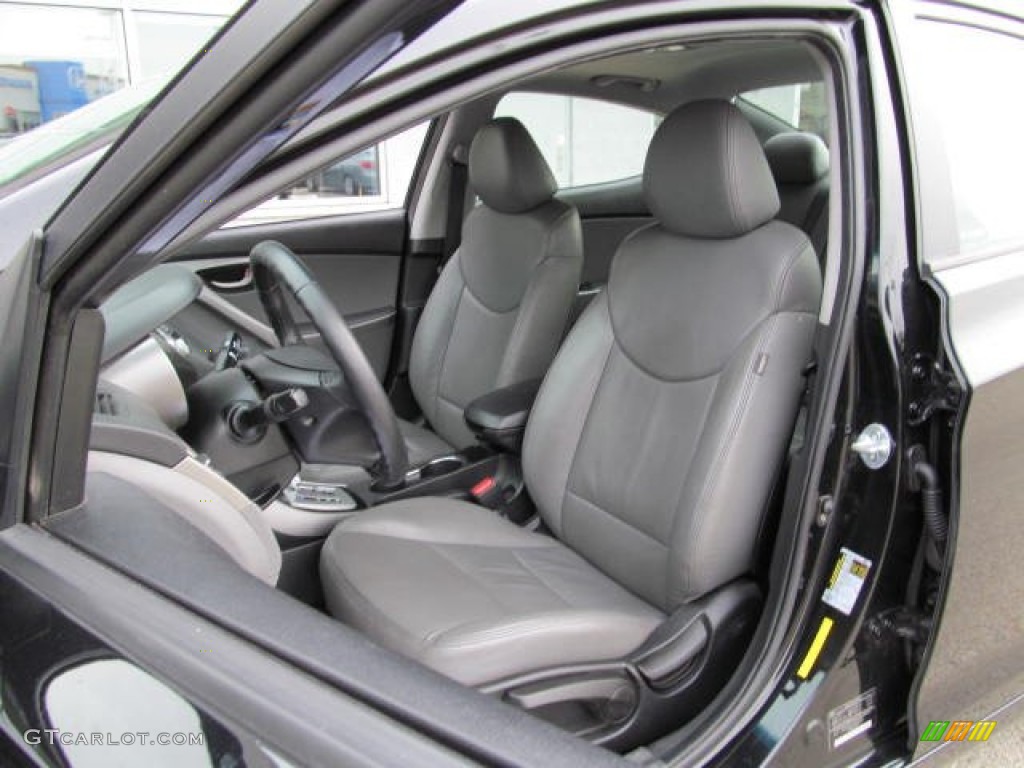 2012 Elantra Limited - Midnight Black / Gray photo #13