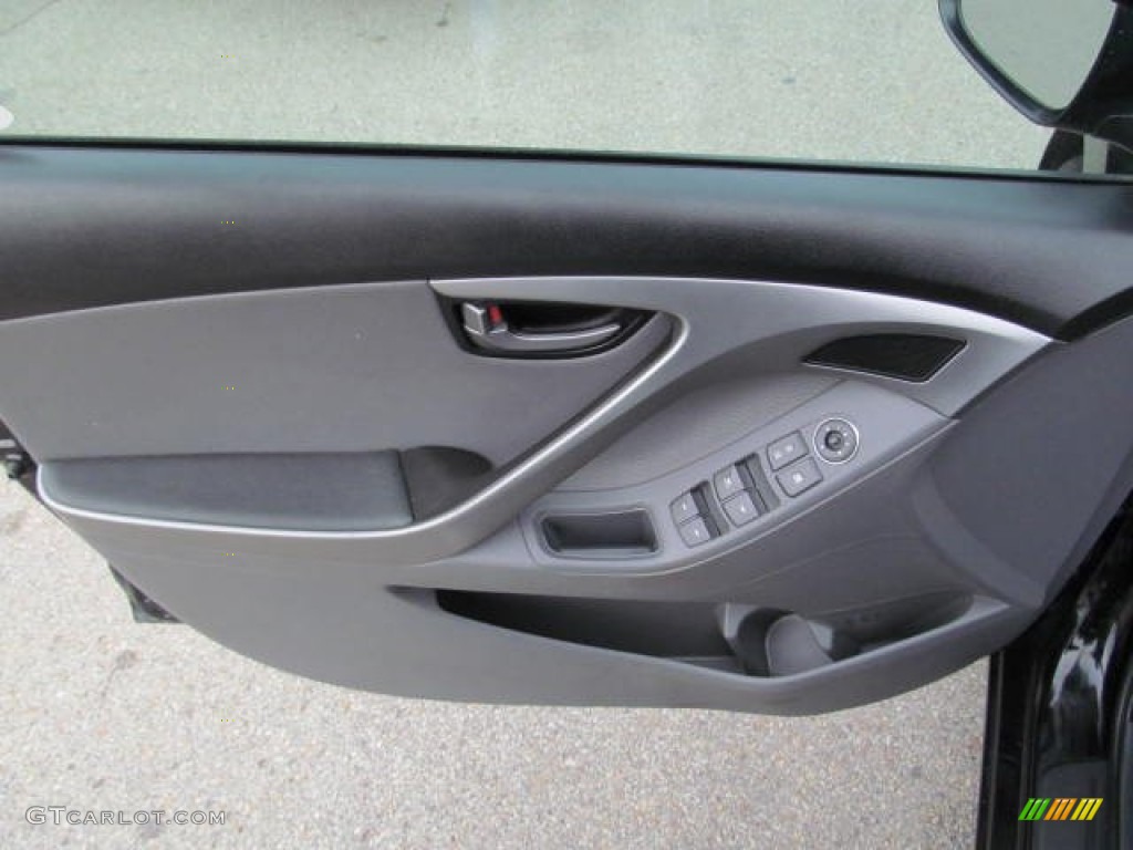 2012 Elantra Limited - Midnight Black / Gray photo #15