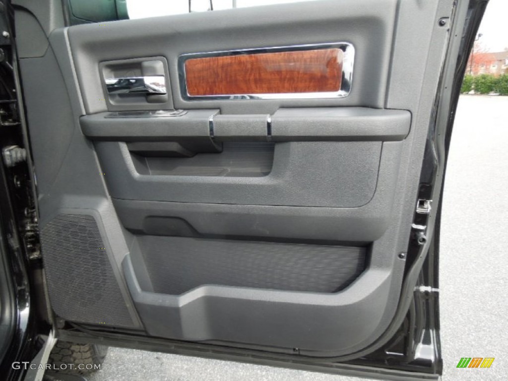 2010 Dodge Ram 3500 Laramie Mega Cab 4x4 Dually Dark Slate Door Panel Photo #73246623