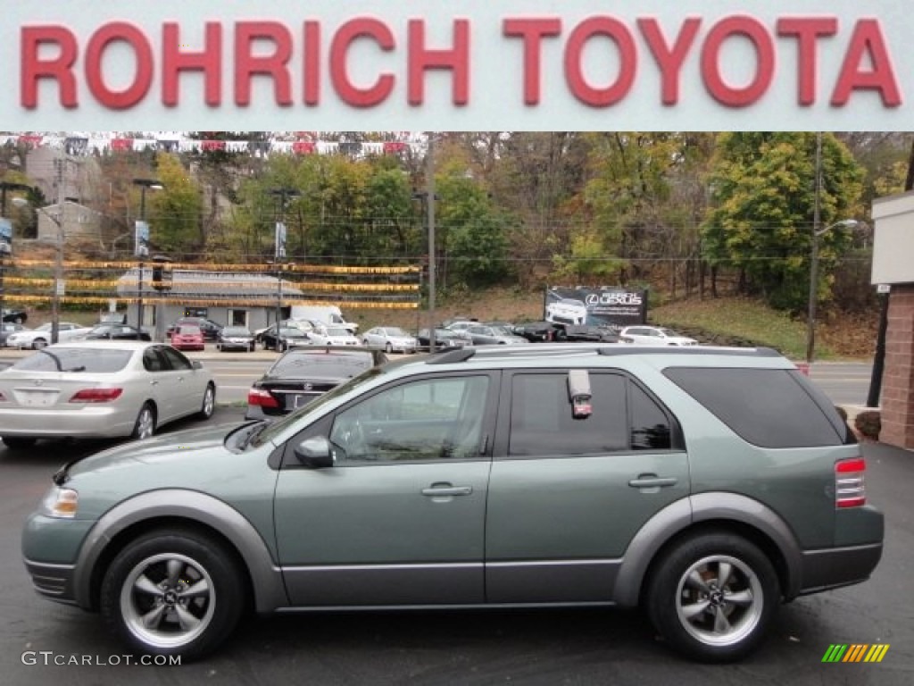 2008 Taurus X SEL AWD - Titanium Green Metallic / Camel photo #1