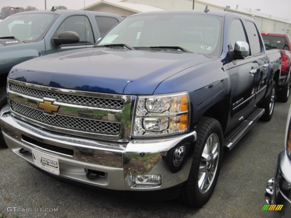 2013 Silverado 1500 LT Crew Cab 4x4 - Blue Topaz Metallic / Light Cashmere/Dark Cashmere photo #2