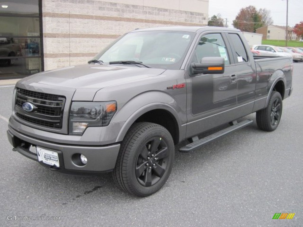 2013 F150 FX4 SuperCab 4x4 - Sterling Gray Metallic / FX Sport Appearance Black/Red photo #2
