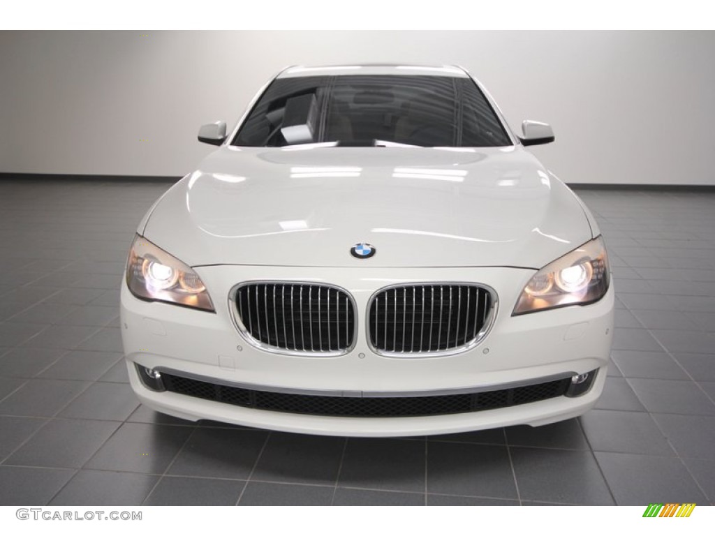 2012 7 Series 740Li Sedan - Mineral White Metallic / Saddle/Black photo #6
