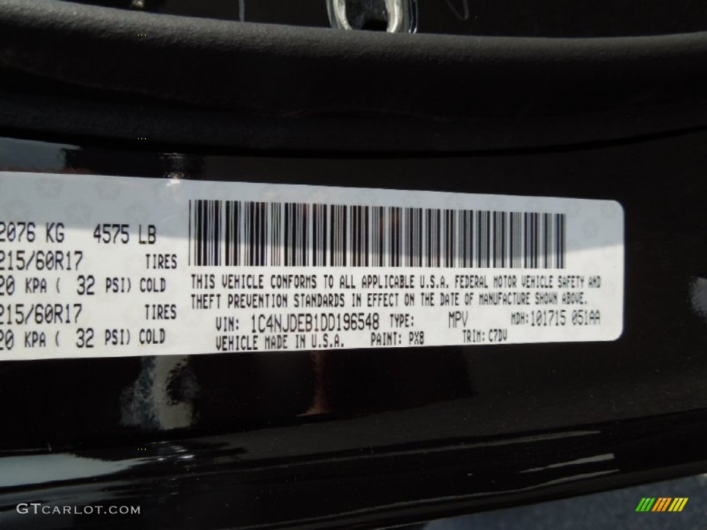 2013 Jeep Compass Latitude 4x4 Color Code Photos