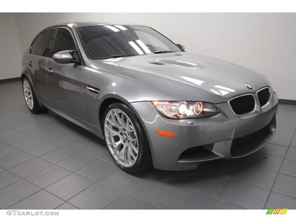 2011 M3 Sedan - Space Gray Metallic / Fox Red/Black/Black photo #1