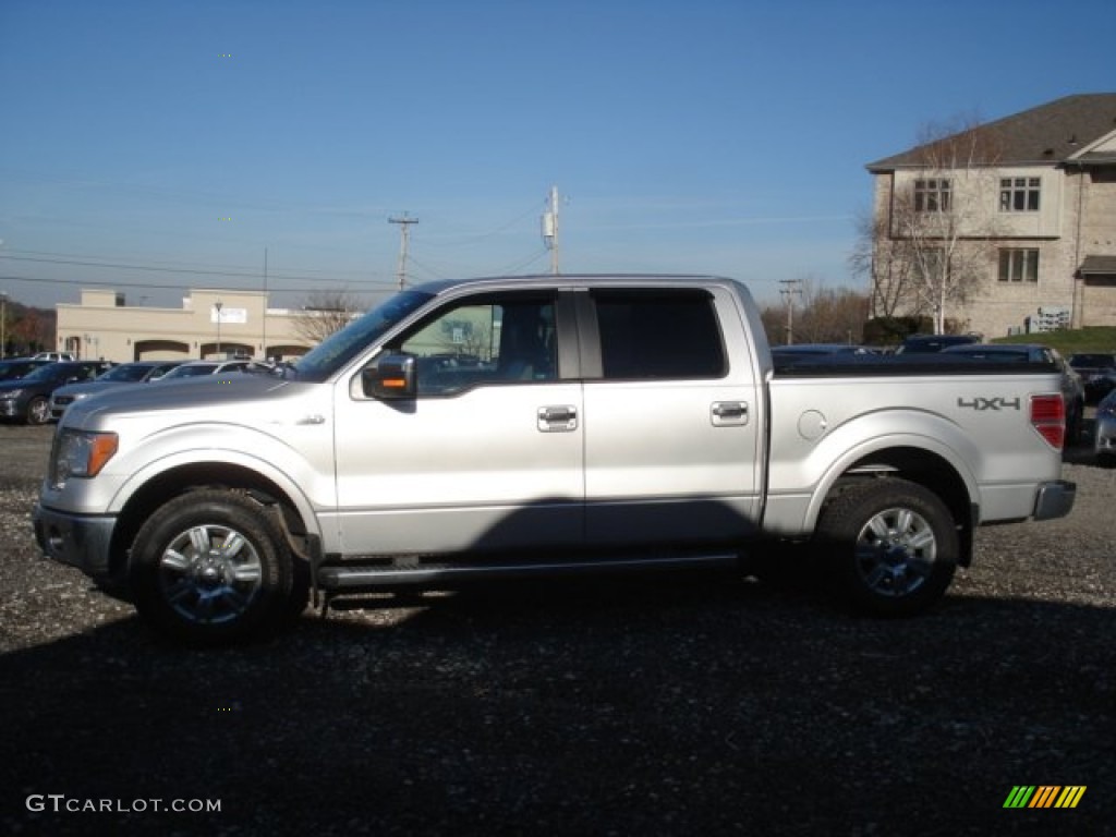 2010 F150 Lariat SuperCrew 4x4 - Ingot Silver Metallic / Black photo #2