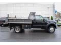 Black 2007 Ford F550 Super Duty XL Regular Cab 4x4 Dump Truck Exterior