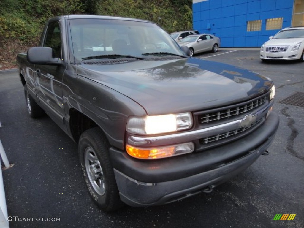 2000 Silverado 1500 Regular Cab 4x4 - Charcoal Gray Metallic / Graphite photo #3