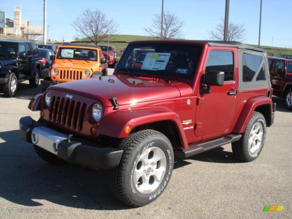 Deep Cherry Red Crystal Pearl 2013 Jeep Wrangler Sahara 4x4 Exterior Photo #73257324