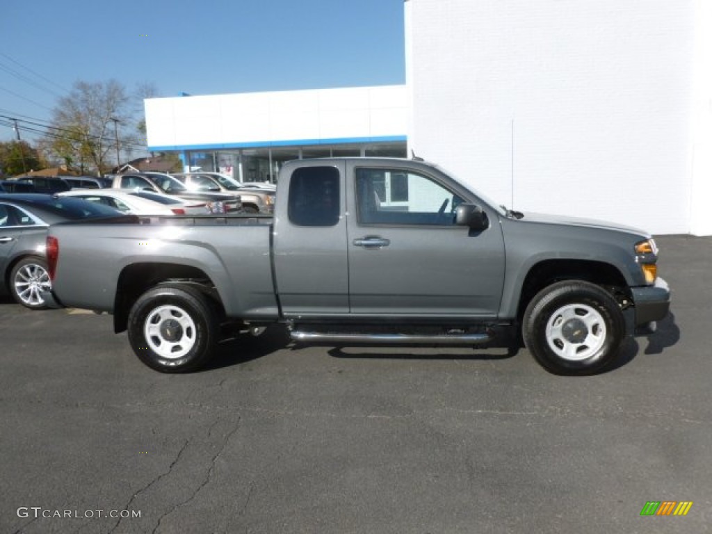 Dark Gray Metallic 2012 Chevrolet Colorado Work Truck Extended Cab 4x4 Exterior Photo #73257448