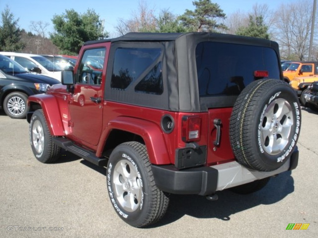 Deep Cherry Red Crystal Pearl 2013 Jeep Wrangler Sahara 4x4 Exterior Photo #73257453