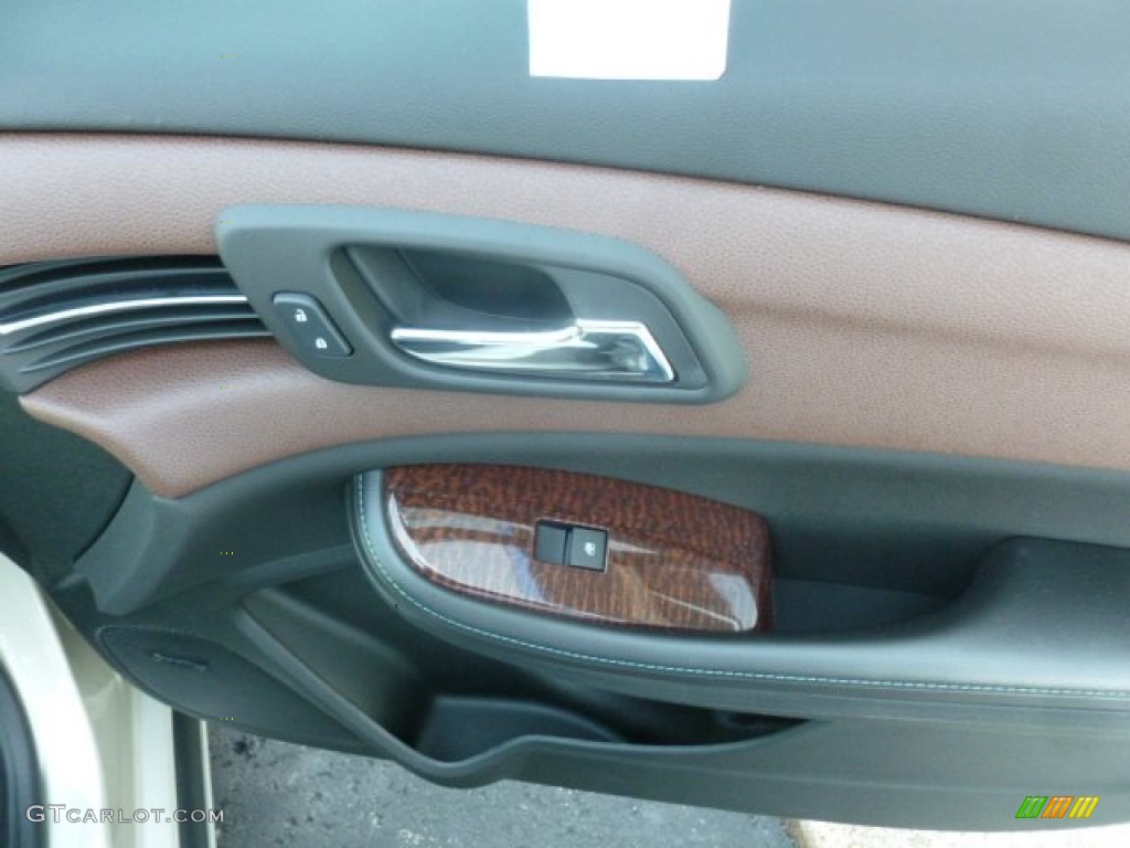 2013 Chevrolet Malibu LTZ Jet Black/Brownstone Door Panel Photo #73257930