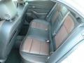 2013 Chevrolet Malibu Jet Black/Brownstone Interior Rear Seat Photo