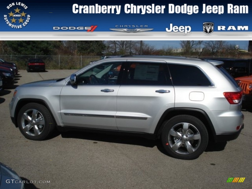 2013 Grand Cherokee Overland 4x4 - Bright Silver Metallic / Black photo #1