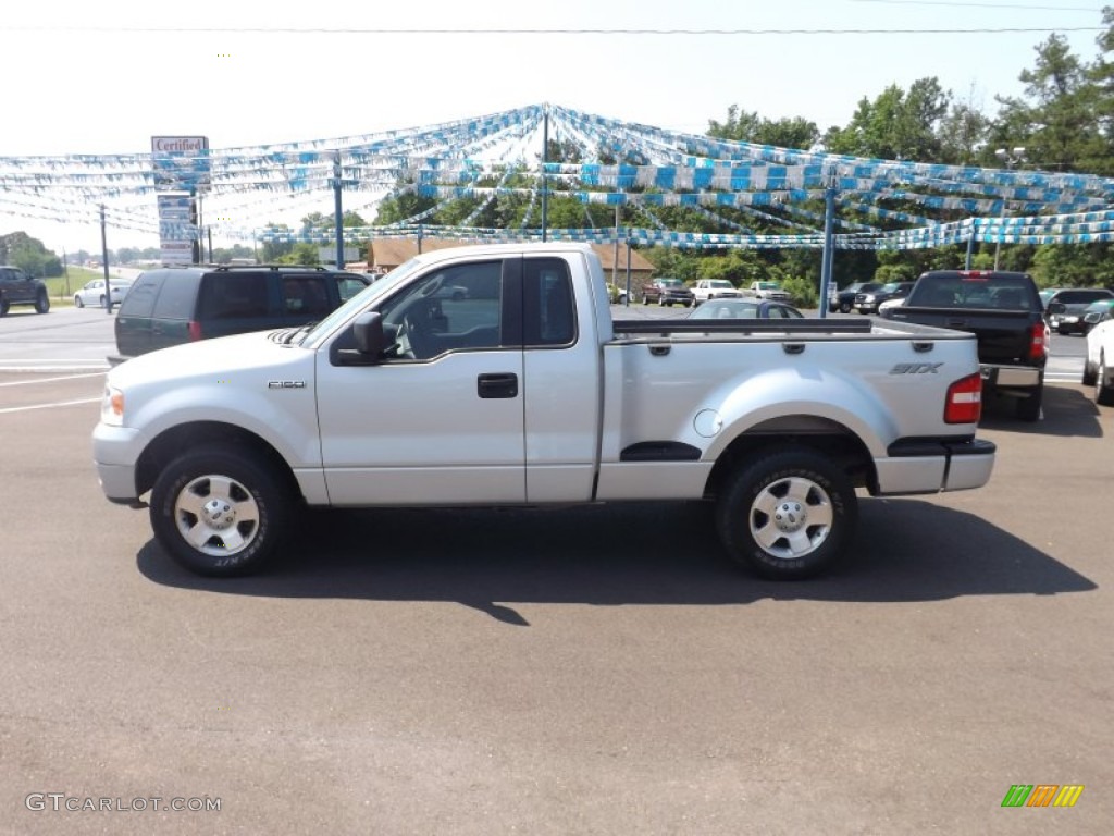 2005 F150 STX Regular Cab Flareside - Silver Metallic / Medium Flint Grey photo #2