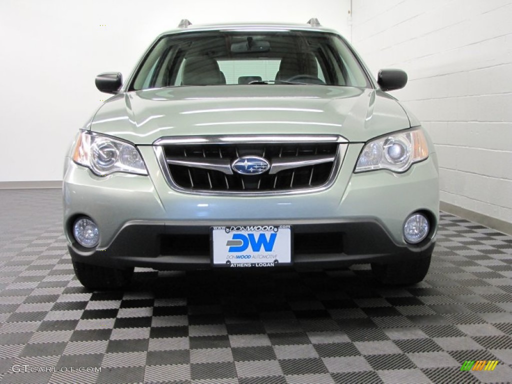 2009 Outback 2.5i Wagon - Seacrest Green Metallic / Off Black photo #3