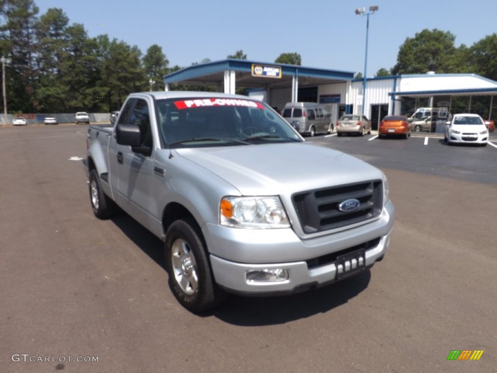 2005 F150 STX Regular Cab Flareside - Silver Metallic / Medium Flint Grey photo #7