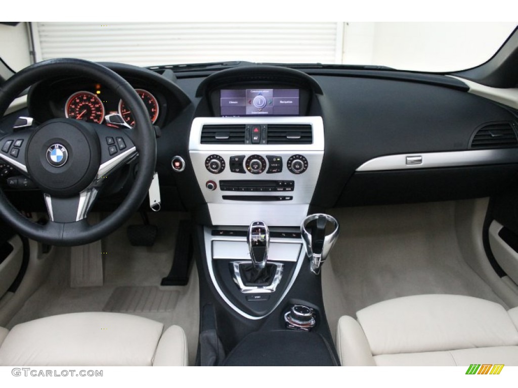2009 BMW 6 Series 650i Convertible Cream Beige Dakota Leather Dashboard Photo #73260969