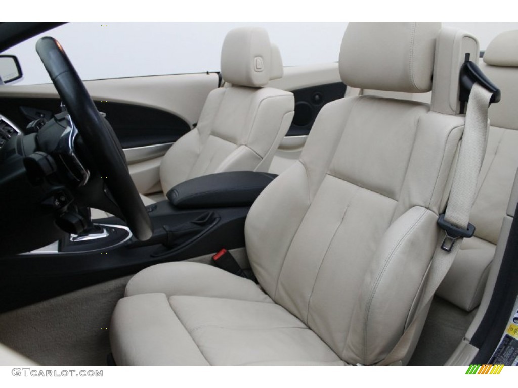Cream Beige Dakota Leather Interior 2009 BMW 6 Series 650i Convertible Photo #73261056