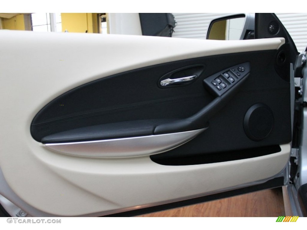 2009 BMW 6 Series 650i Convertible Cream Beige Dakota Leather Door Panel Photo #73261224