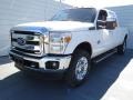 2012 White Platinum Metallic Tri-Coat Ford F350 Super Duty Lariat Crew Cab 4x4  photo #6