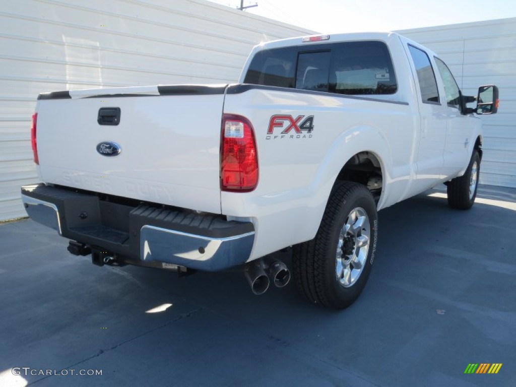 2012 F250 Super Duty Lariat Crew Cab 4x4 - White Platinum Metallic Tri-Coat / Black photo #3