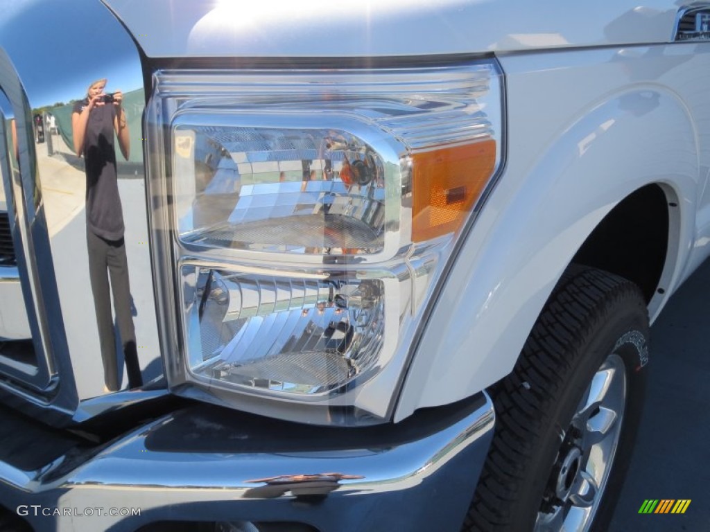 2012 F250 Super Duty Lariat Crew Cab 4x4 - White Platinum Metallic Tri-Coat / Black photo #8