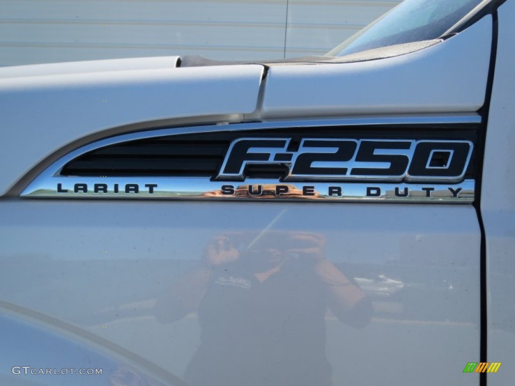 2012 F250 Super Duty Lariat Crew Cab 4x4 - White Platinum Metallic Tri-Coat / Black photo #11