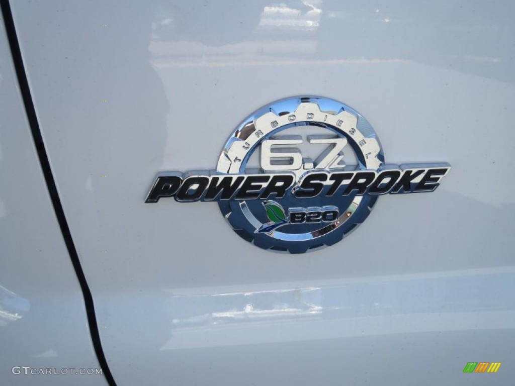 2012 F250 Super Duty Lariat Crew Cab 4x4 - White Platinum Metallic Tri-Coat / Black photo #12