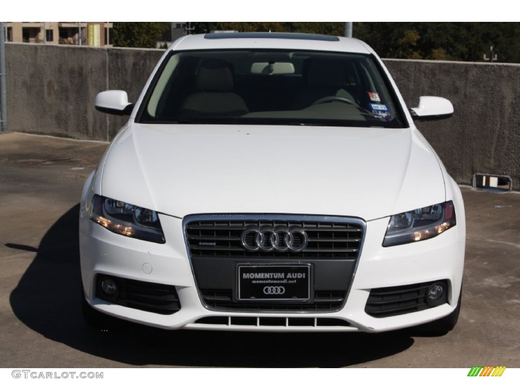 2011 A4 2.0T quattro Sedan - Ibis White / Cardamom Beige photo #2