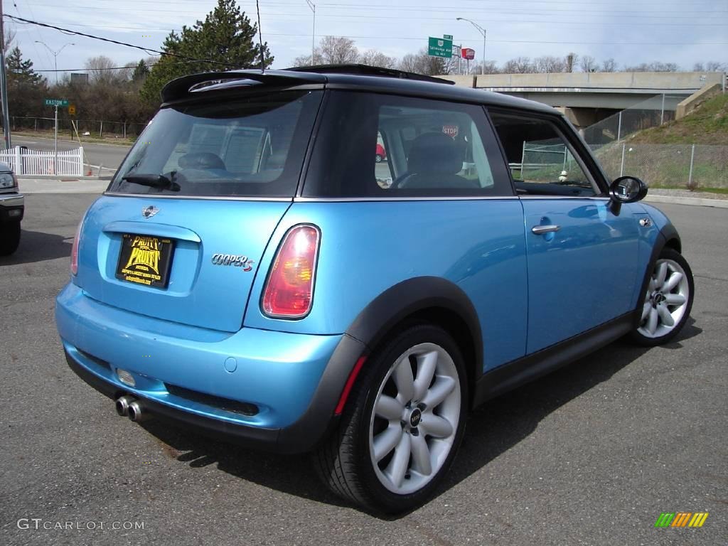 2004 Cooper S Hardtop - Electric Blue Metallic / Lapis Blue/Panther Black photo #5