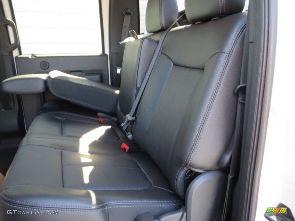 2012 F250 Super Duty Lariat Crew Cab 4x4 - White Platinum Metallic Tri-Coat / Black photo #20
