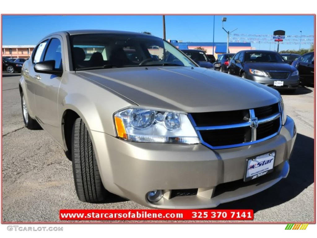 2009 Avenger SXT - Light Sandstone Metallic / Dark Khaki/Light Graystone photo #8