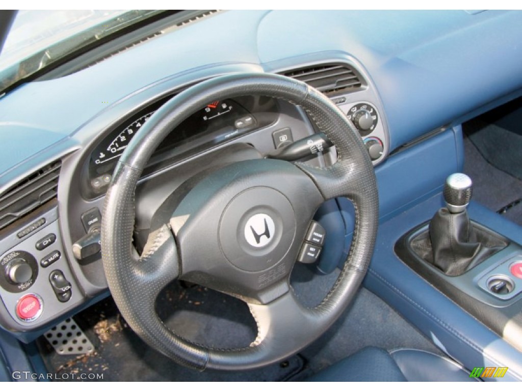 2002 Honda S2000 Roadster Blue Steering Wheel Photo #73267110
