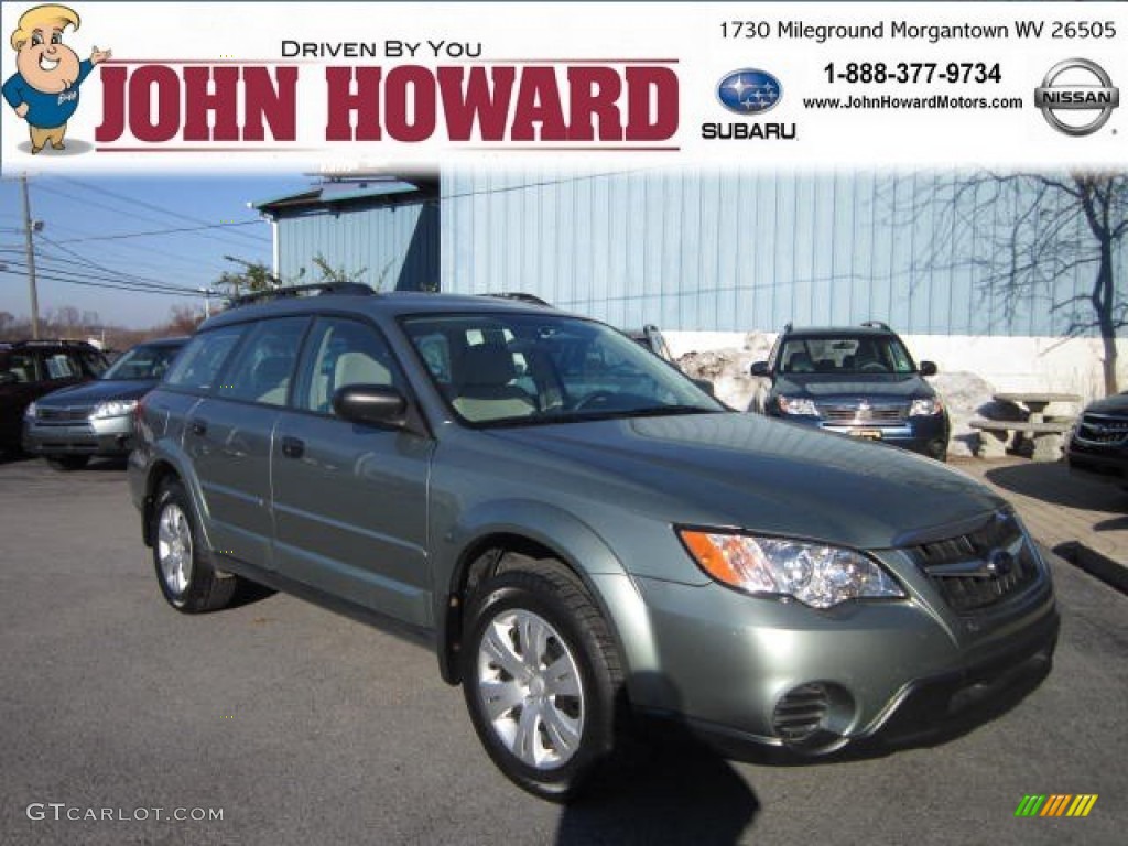 2009 Outback 2.5i Wagon - Seacrest Green Metallic / Warm Ivory photo #1