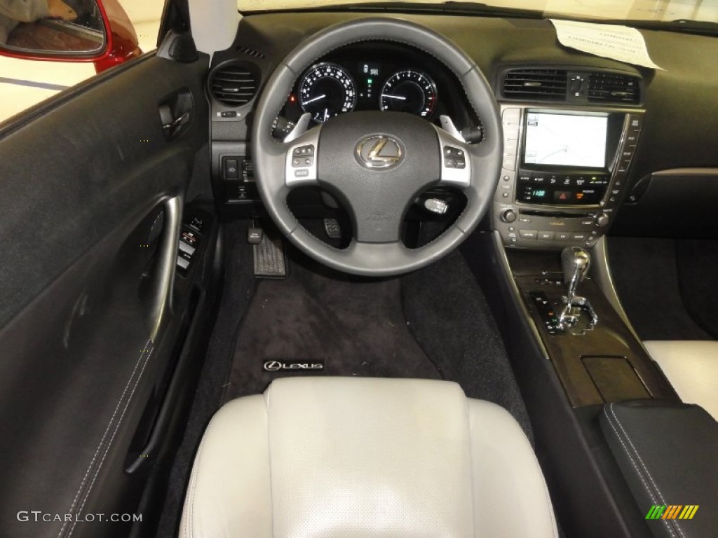 2011 Lexus IS 350C Convertible Light Gray Dashboard Photo #73268774