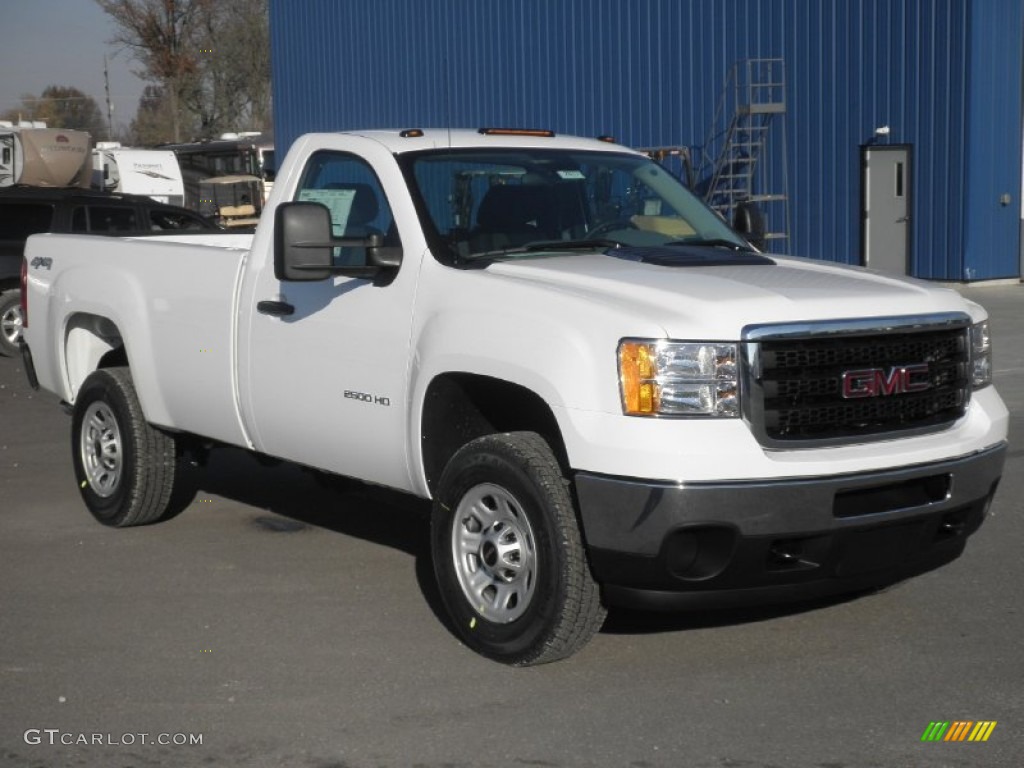 Summit White 2013 GMC Sierra 2500HD Regular Cab 4x4 Exterior Photo #73271139