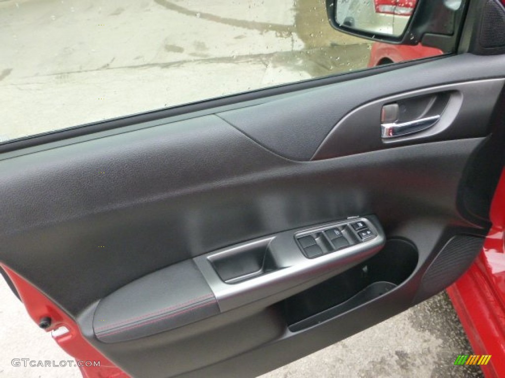 2012 Subaru Impreza WRX Premium 4 Door WRX Carbon Black Door Panel Photo #73272402