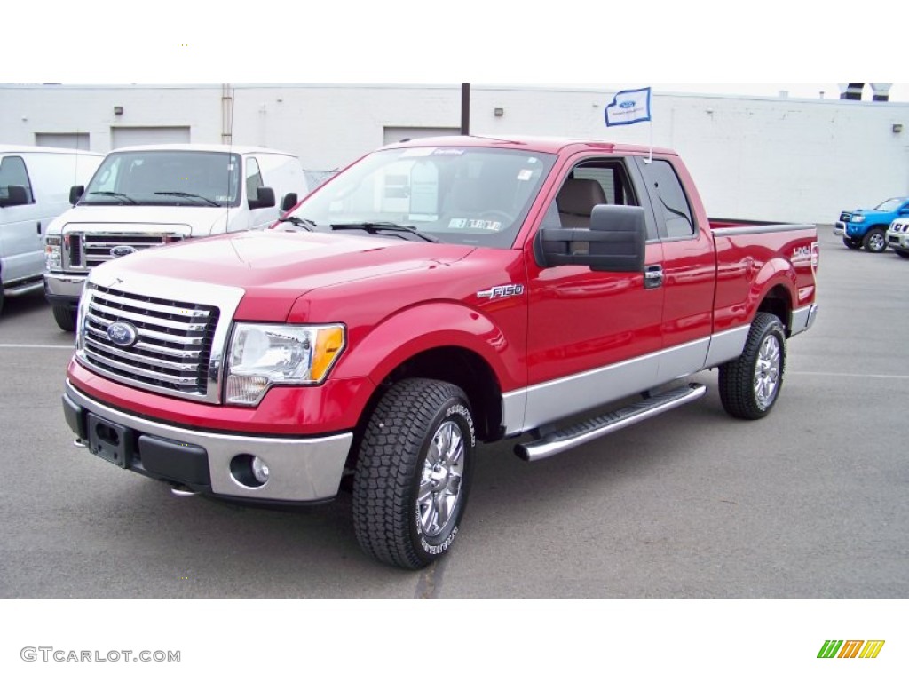 Red Candy Metallic 2010 Ford F150 XLT SuperCab 4x4 Exterior Photo #73272582