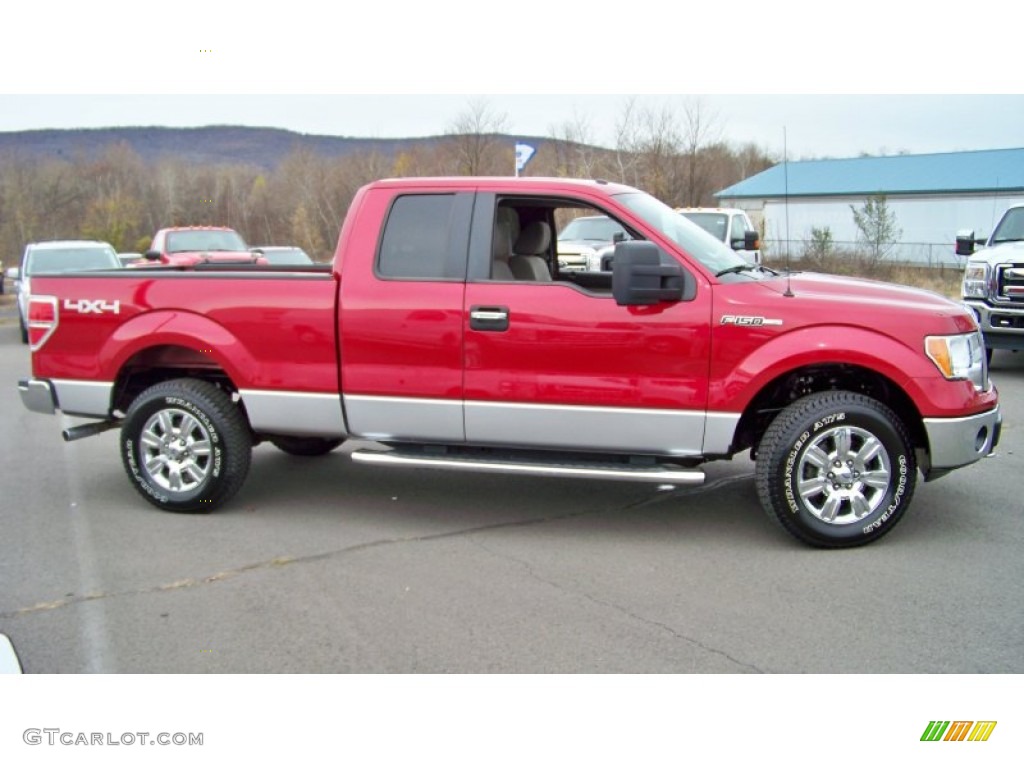 Red Candy Metallic 2010 Ford F150 XLT SuperCab 4x4 Exterior Photo #73272633