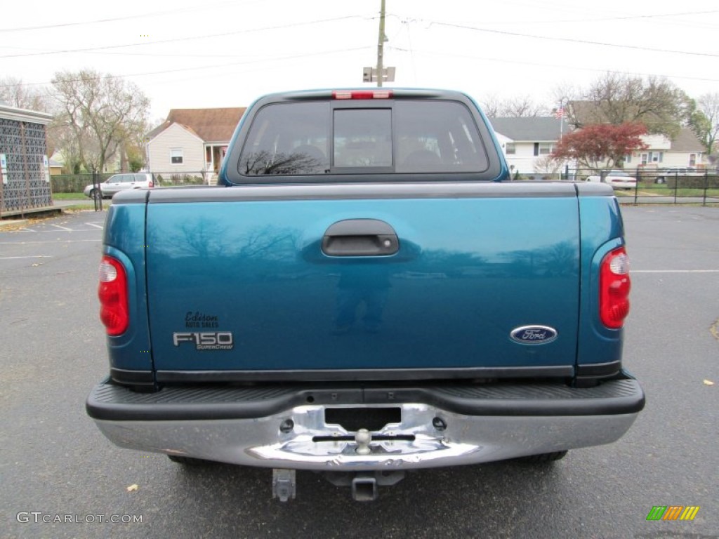 2001 F150 XLT SuperCrew 4x4 - Island Blue Metallic / Medium Graphite photo #6