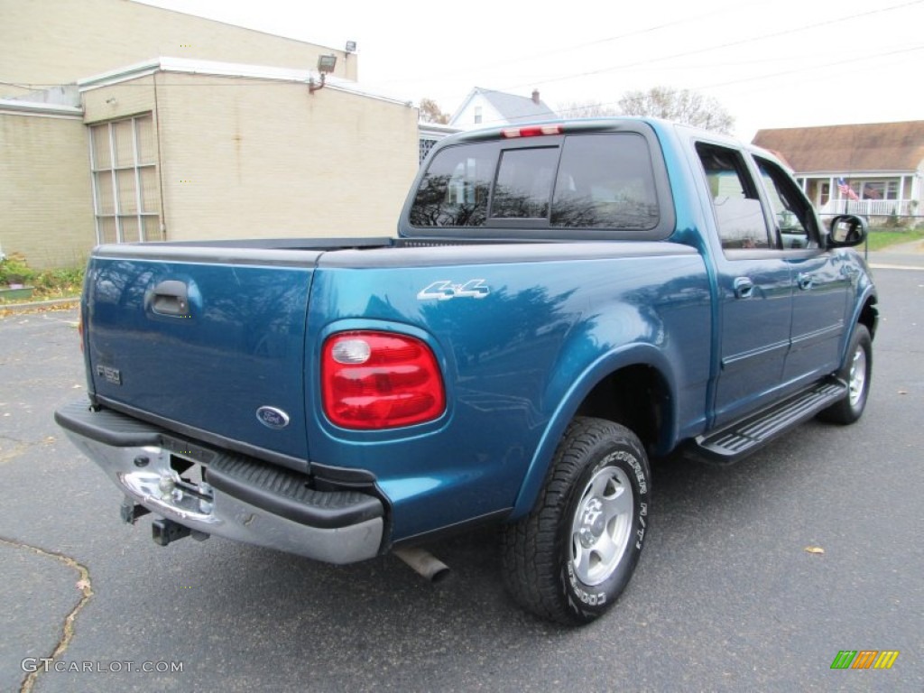 2001 F150 XLT SuperCrew 4x4 - Island Blue Metallic / Medium Graphite photo #8