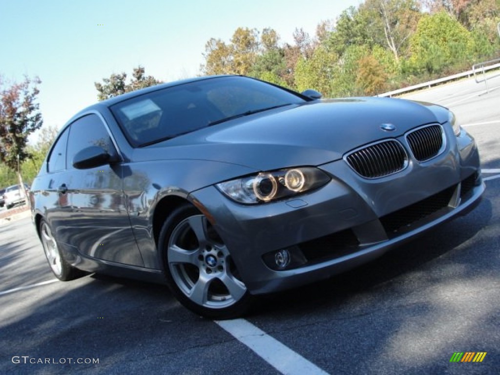 2009 3 Series 328i Coupe - Space Grey Metallic / Black photo #2