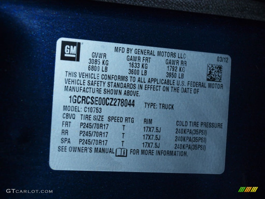 2012 Silverado 1500 LT Extended Cab - Imperial Blue Metallic / Ebony photo #17