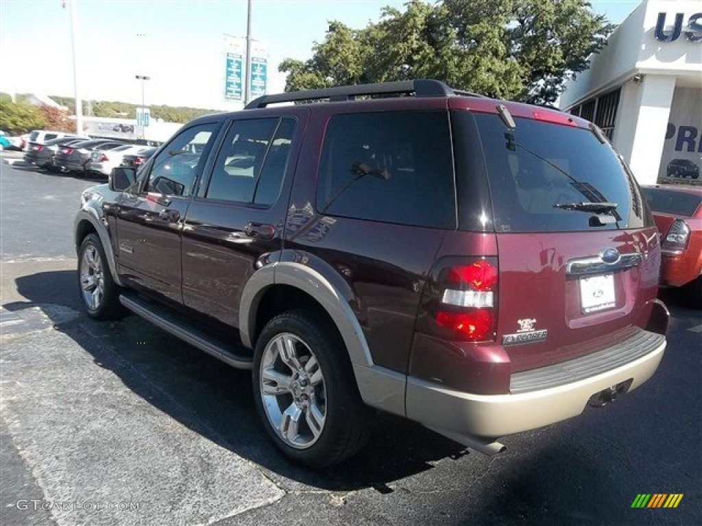 2008 Explorer Eddie Bauer - Dark Cherry Metallic / Camel photo #5