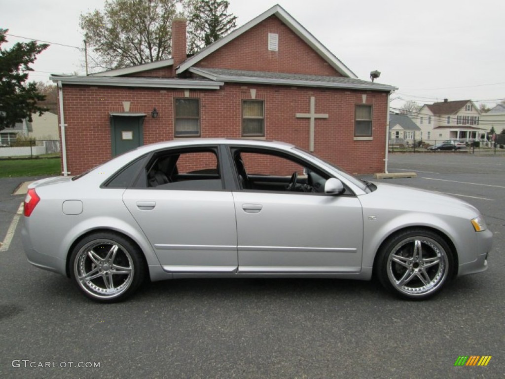 2004 A4 1.8T Sedan - Light Silver Metallic / Ebony photo #9