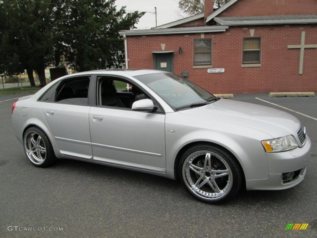 2004 A4 1.8T Sedan - Light Silver Metallic / Ebony photo #10