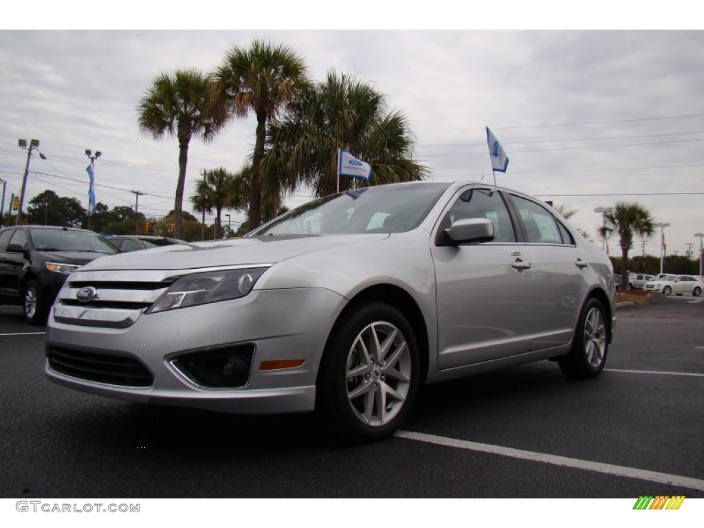 2012 Fusion SEL V6 - Ingot Silver Metallic / Medium Light Stone photo #4